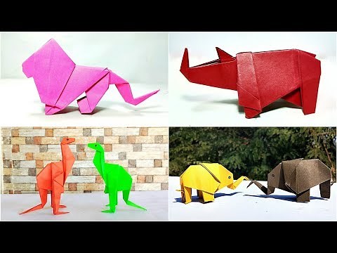 4 Easy Paper Wild Animals || Origami Wild Animals || DIY