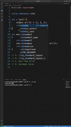 Correct Way To Return Value From An Array #cprogramming #cppprogramming #programming #interview