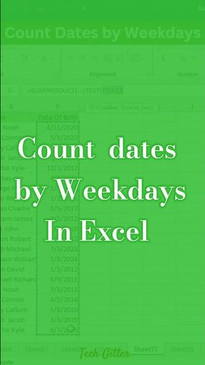 Excel Trick to Count Dates by Weekday Names