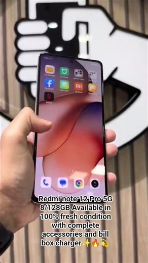 Redmi note 12 Pro 5G 8/128GB Available in 100% fresh condition with complete accessories and b