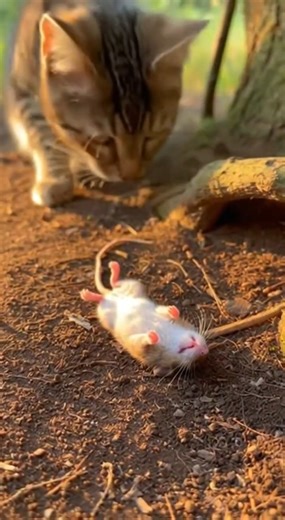 Oscar-Level Acting by This Mouse 😆🐭🏆🐱 #funnyanimals #funnyshorts