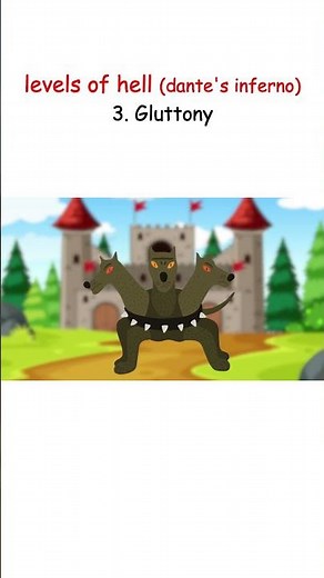 Gluttony Hell Explained - Dante's Inferno Levels of Hell Explained #shorts #hell #dantesinferno