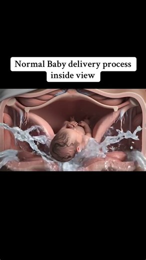 Normal Baby delivery process inside view#process #human #anatomy #foryoupage #delivery