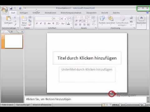 Powerpoint Präsentation Tutorial Deutsch Einleitung
