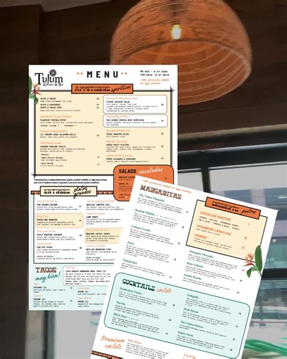 Mexican Style Restaurant Menu Canva Template (horizontal Only) - Etsy