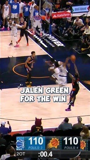 Jalen Green HITS the GAME-WINNING 3 😱🔥 #nba #nbahighlights #shorts