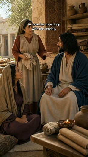 EternalTruthss: Martha Was Serving - So What Did Jesus Correct? #BibleStories #Jesus #shorts