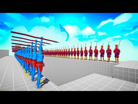 50x SPEAR THROWER vs 100x UNITS - 🏹Totally Accurate Battle simulator TABS