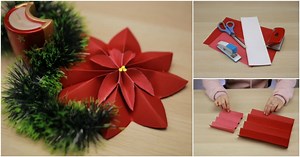 How to Make a Beautiful Poinsettia Out of Construction Paper