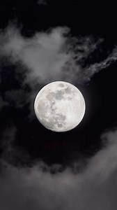 Moon, Clouds, Stars. Free Stock Video