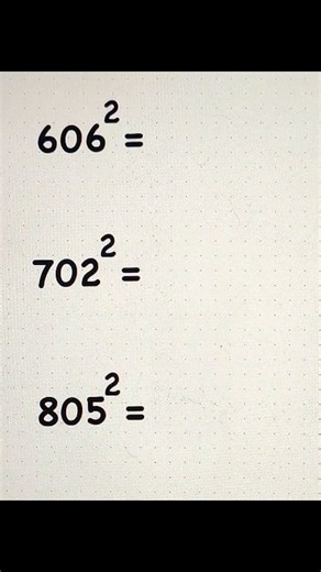 Square Math Hacks Tutorial | Math Tricks Tutorial