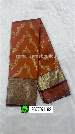 Trending Rust Orange Soft Silk Saree | Haram Design | Rich Pallu | ₹1250