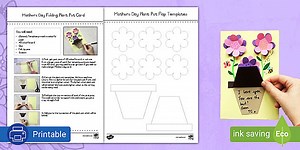 Mother's Day Folding Plant Pot Card Craft