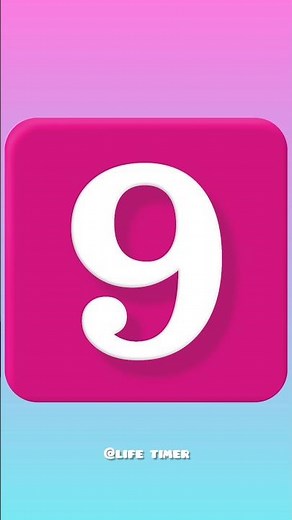 Interactive 9 to 0 Countdown | Colorful Numbers + Voice #countdown #10seconds #timer #shorts