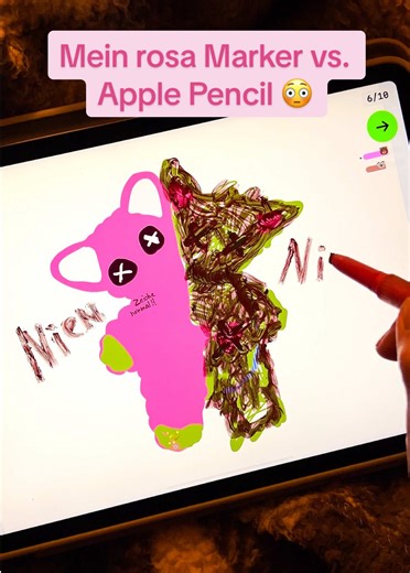 My Pink Marker vs. Apple Pencil: An Art Challenge