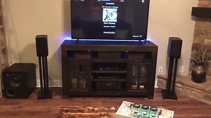 7.2 surround sound with Definitive Technology speakers and SVS subs