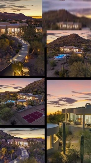 This private Mesa Arizona luxury estate lives like a resort with a pool, pickleball courts...