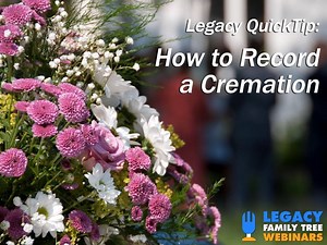 In this Video Quick Tip, Geoff Rasmussen explains how to record a cremation rather than a burial. For more Legacy QuickTip Videos visit https://familytreewebinars.com/legacy_all_video.php?cid=5 | Legacy Family Tree | Facebook