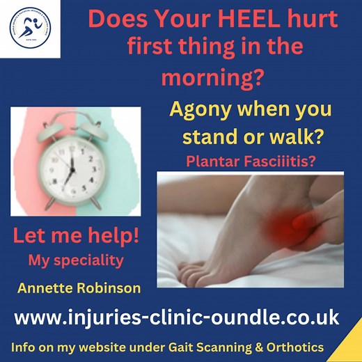 13 shares | Severe heel pain getting you down? Every step painful? Do you have Plantar Fasciitis? Book a Gait scan today and start the process of saying goodbye to your painful heel. #AnnetteRobinsonOundle #severeheelpain #orthotics #gaitassessment | Oundle Sports & Physical Injuries & Podiatry Clinic | Facebook