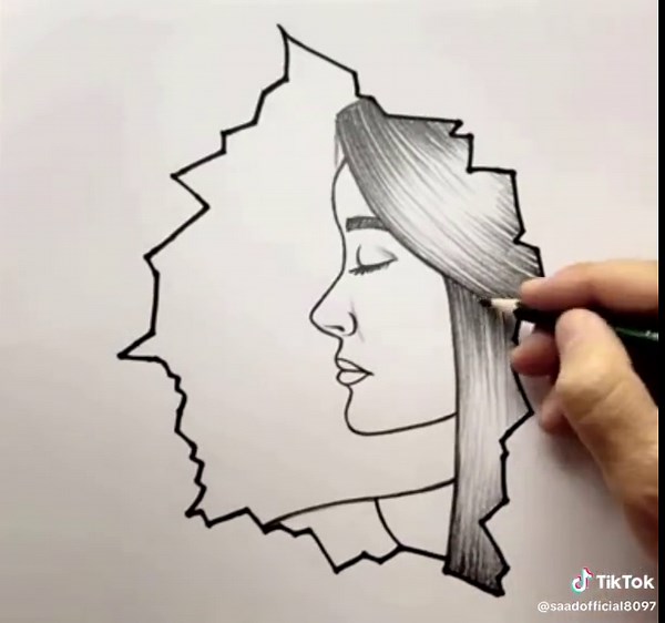 Beautiful Pencil Sketch of a Sad Girl