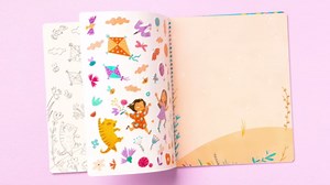 Into The Forest 500+ Kids Sticker Book by Cupkin Toddler Airplane Travel Activity Coloring and Sticker Book, 12 Coloring Pages 12 Scenes for Children's of 2-8 Years, Valentines Gifts for Kids