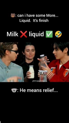 Taehyung Said ‘Liquid’… Not Milk 😳🤣 #bts #taehyung #shorts