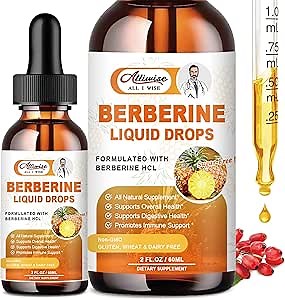Berberine Supplement Liquid Drops with Ceylon Cinnamon, Bitter Melon for Immune System & Digestive System Supports -Premium Berberine 1500mg with Pure Ceylon Cinnamon