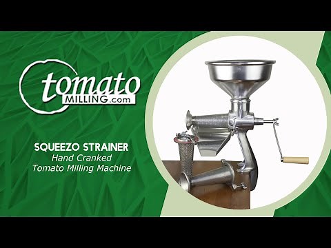 How To Operate Squeezo Strainer Hand Cranked Tomato Miller