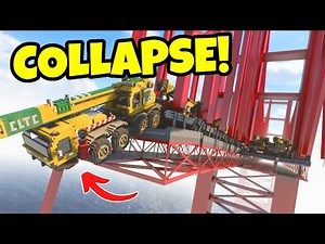 Heavy Equipment VS Suspension Bridge DESTRUCTION! - Teardown