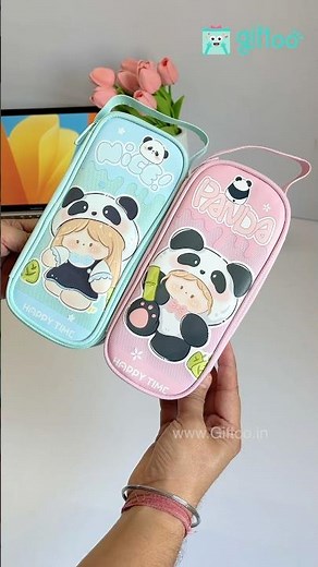 Stylish & Cute? Meet Panda Pouch! 🎀📚 #cute #stationery #stationerylover #schoolsupplies