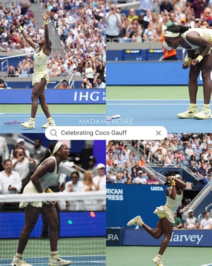 Go, Coco!! 🎾 Of course we are you coming hard for our niece! We’re SO proud of you! If anyone’s wondering, we’re def slide 5 and #IssaRae as we cheer Coco on! 🥹🙌🏾✨ #MadameNoire | More on MadameNoire.com 📸: CocoGauff | @usopen @variety | @juhcobii