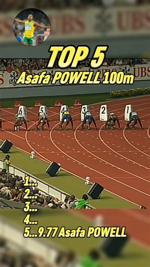 Sprint Legends on Instagram: "Top 5 Fastest Asafa POWELL 100m Races Ranked!"