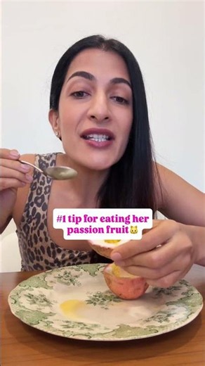 #1 Tip for eating her passion fruit 🐱