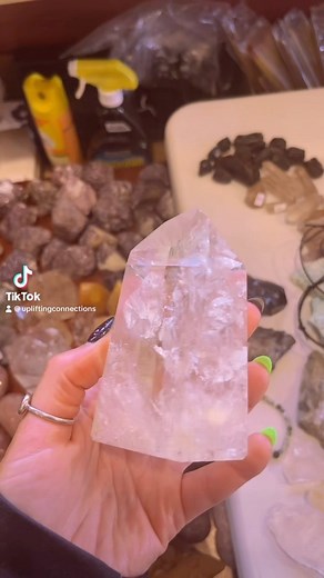 20 reactions | The crystal table is full of these amazing rainbow quartz points! Come check them out. #quartz #quartzcrystal #clearquartz #rainbowquartz #crystalshop #crystalhealingenergy | Uplifting Connections | Facebook
