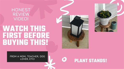 Watch Honest Review of beautiful wooden plant stands for indoor or outdoor! on Amazon Live