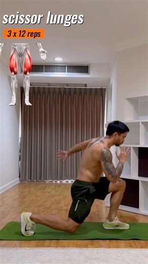 Tone Legs FAST with Scissor Lunges! 🔥 #shorts