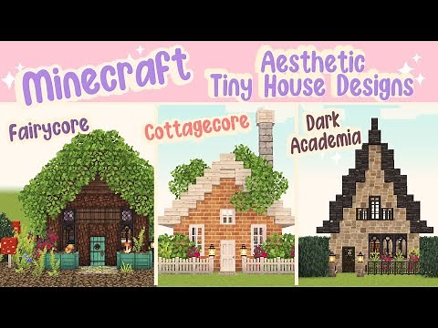 Aesthetic Tutorial Minecraft Starter Houses 🍓🌿✨ Fairycore Cottagecore Dark Academia 🌷 Kelpie The Fox