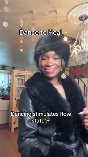 Dance to stimulate flow state ⬆️mood, ⬇️stress, heal trauma, ⬆️ feel good chemicals #dancingtoheal