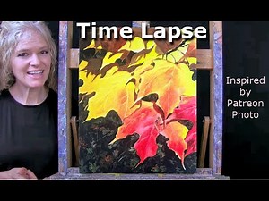 Learn How to Draw and Paint with Acrylics "LEAVES ARE CHANGING" Beginner Acrylic Painting Tutorial