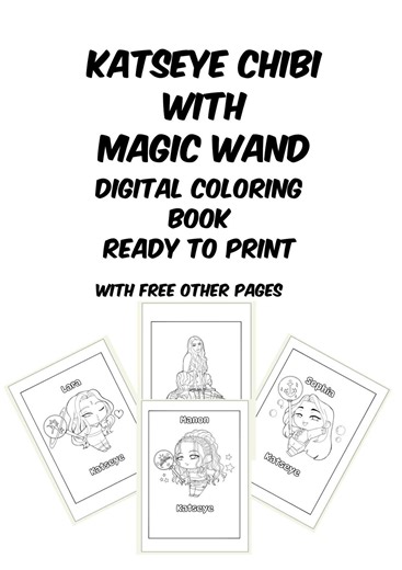 Katseye With Magic Wand DIGITAL COLORING BOOK With Free Other Pages - Etsy