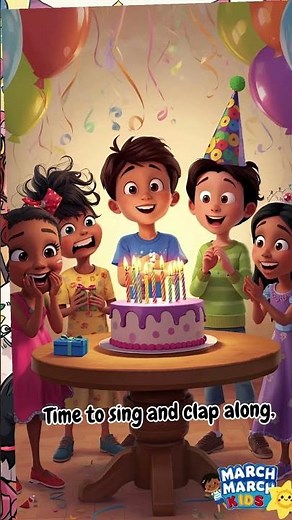 Original Happy Birthday Song for Kids – MarchMarchKids #viral #preschoollearning #eslforkids
