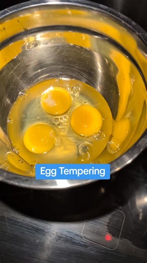 I added the hot stock first, then stirred it in with the ladle. Small amounts, fully mixed each time. Tempering is gradual heat and steady movement. Save this. #classroomtotable #microskills #culinary #culinary | Classroom to Table