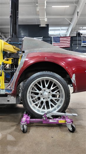 Detroit Speed on Instagram: "Here's a little sneak peek for our faithful followers...check out Patrick's '76 Corvette being test fit to the chassis so that we can modify the transmission tunnel for the T56 Magnum, for some plumbing and fuel and brake lines and for...well for all the things really... 😉"
