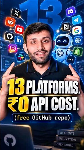 Free GitHub Repo Gives Your AI Agent 13 Platforms (Zero API Cost)