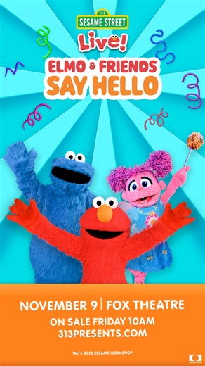 2.4K views | Elmo, Abby Cadabby, Cookie Monster & friends are coming to #TheFox on Nov. 9!  Sing, dance & enjoy surprises in Elmo & Friends Say Hello! Two shows at 2PM & 6PM – grab your tickets now! ️: https://bit.ly/4odORuq | Fox Theatre | Facebook