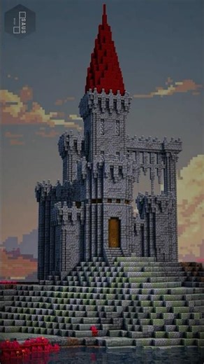 Minecraft Deepslate Castle Tower Build 🏰 | Dark Oak & Deepslate Brick Medieval Tower