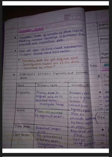 economics [statistics] || class11|| collection of data|| chapter 3 || complete notes 📝