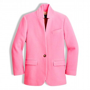 J Crew Leighton blazer-jacket in Italian boiled wool. Color: ROSY PINK