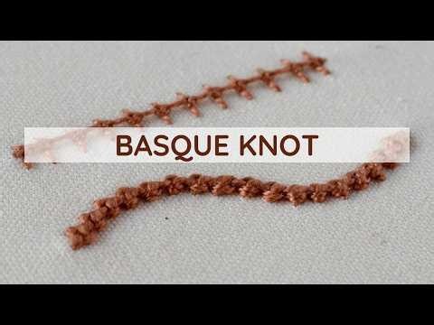 How to Embroider Basque Knot Stitch | Step-by-Step Tutorial for Decorative Hand Embroidery