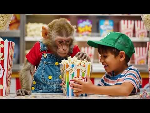 🔥🐒🍿💥 Monkey NaNa’s Popcorn Machine EXPLODES! A Sneaky Wizard Sets the Whole Stand on Fire! 😱🔥